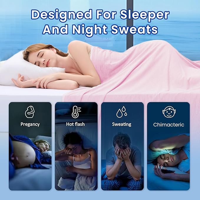 TOPCEE Cooling Blanketfor Night Sweats Absorbs Heat to Keep Adults, Children - Image 4