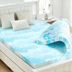 IULULU Queen Size Mattress Topper, 2 Inch Gel Memory Foam Topper, Light Comfort - Image 8