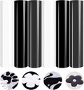 HTVSTD Grey Black White Puff HTV Heat Transfer Vinyl 6pcs 12×10in | 3D Puffy by CraftingEveryday