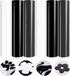 HTVSTD Grey Black White Puff HTV Heat Transfer Vinyl 6pcs 12×10in | 3D Puffy by CraftingEveryday