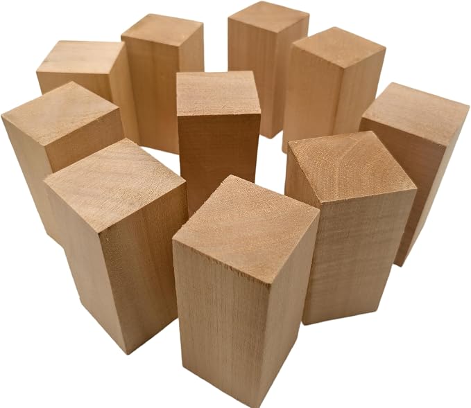 10PCS Basswood Carving Blocks, Whittling Wood Carving Kit, Unfinished Wooden - Image 5