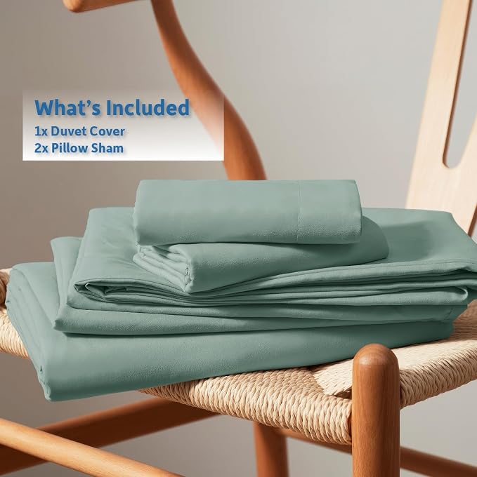 Nestl Sage Green California King Duvet Cover Sets - Image 9