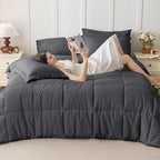 JOLLYVOGUE Queen Comforter Set, Ultra-Soft Bed in a Bag Queen Size 7 Pieces - Image 6