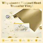 Tintnut Dark Brown Holographic HTV Vinyl Roll, easy cut & weed, stretch washable - Image 3