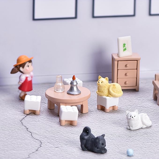 23 Pieces Dollhouse Mini Furniture Decoration Set DIY Accessories Including - Image 6