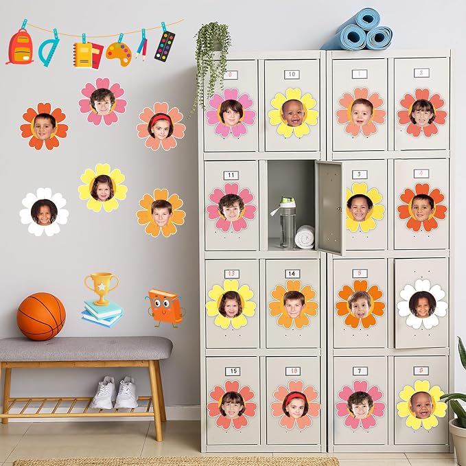 60pcs Spring Theme Flower Cutouts Boho Daisy Bulletin Board Decoration Back to - Image 6