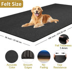 XSEINO Black Large Felt Fabric 108" X 36 ", 1.4 mm Thick Soft Felt Fabric Sheet - Image 2