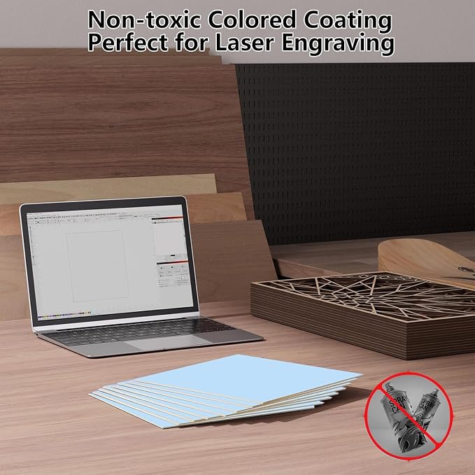 8 Pack Pre-Painted Colored Plywood Sheets, DIY Crafts, Ornaments & Models Making - Image 3