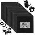 40 Pcs Stiff Felt Fabric Sheet for Crafts, 1mm Thick and 6”x6”Black Felt Fabric by Tiparts
