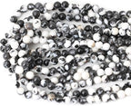 45PCS 8mm Natural Black White Zebra Jasper Gemstone Round Loose Beads Crystal - Image 3