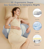 Pregnancy Pillows for Sleeping, Memory Foam Maternity Pillow Support for Back - Image 7