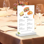 Acrylic Sign Holder 4x6, 15 Pack Clear Double Sided Menu Vertical Display Stand - Image 5