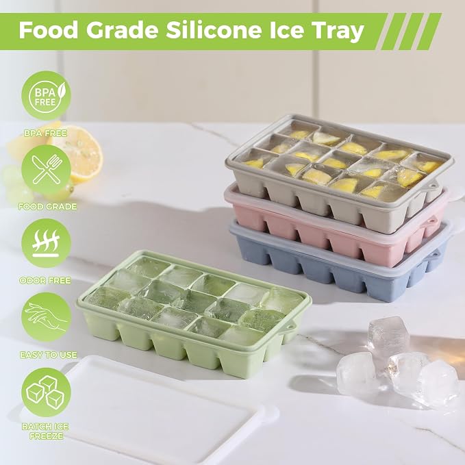 4-Pack Silicone Ice Cube Trays - Image 4