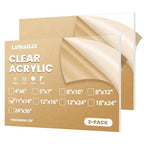 2 Pack 11x14 1/8" Clear Plexiglass Sheets by Langaelex