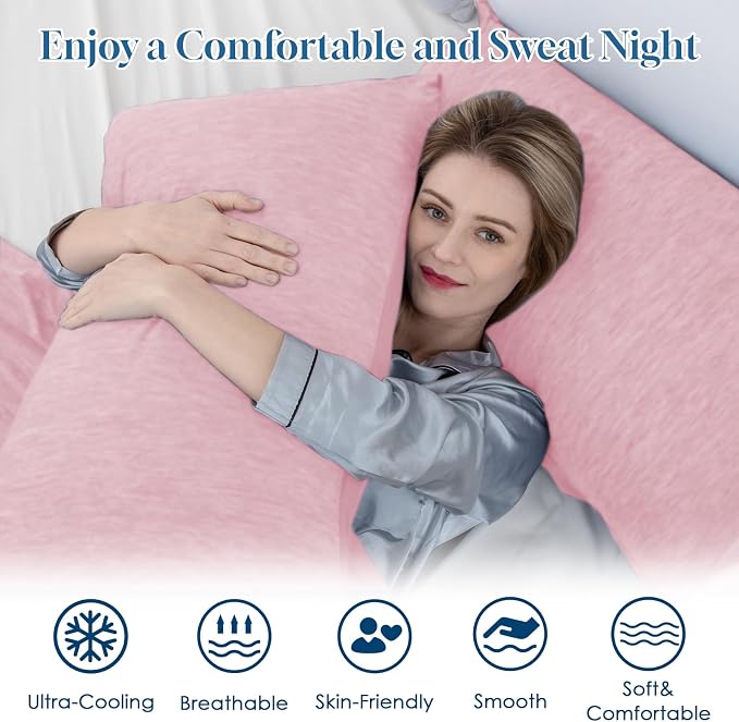 CHOSHOME Cooling Pillow Cases Zipper Pillow Covers Q-Max > 0.45 Zippered - Image 3