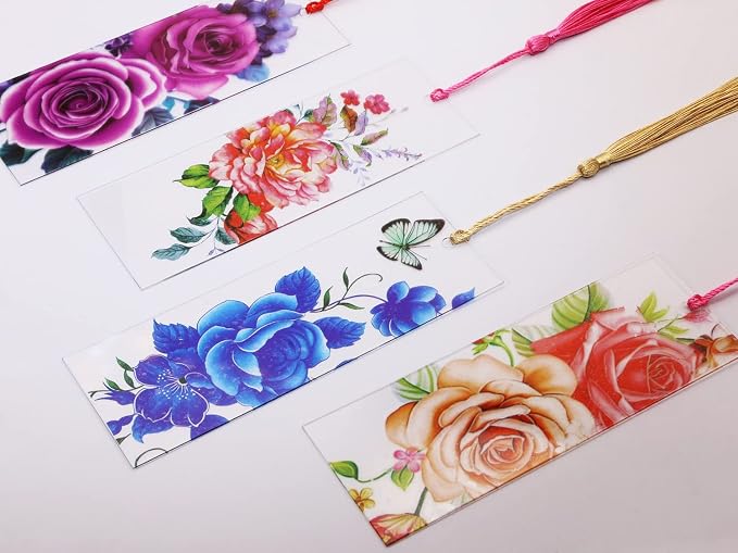 Blank Clear Acrylic Bookmakrs 20Pcs Plastic Craft Transparent Acrylic Bookmakrs - Image 3