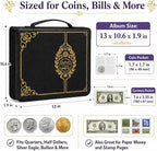 Coin Collection Book Holder for Collectors, 200 Pockets Collecting Album& 30 - Image 5