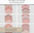 Cotton Satin Patchwork Fabric Panel – 35 Designs, 20×20 cm Squares, Single - Image 7