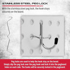 Ultimate 121-Piece Pegboard Hooks Set, Pegboard Accessories - Image 7