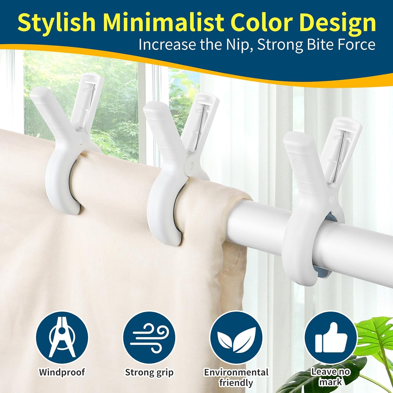 Senbowe 12 Pack Beach Towel Clips,Pool Chair Clips,Heavy Duty Plastic Clothes Pins,Quilt Drying Clips,Windproof Clothes Clips,Keep Your Towel,Clothes,Blankets to Dry on Clothesline and Hanging Rack