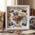 White 8×8 Shadow Box Display Frame, Premium Linen Backboard and Included - Image 4
