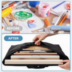 ZKOO Large Size Art Portfolio Bag, Light Weight Art Canvas Portfolio Case - Image 5