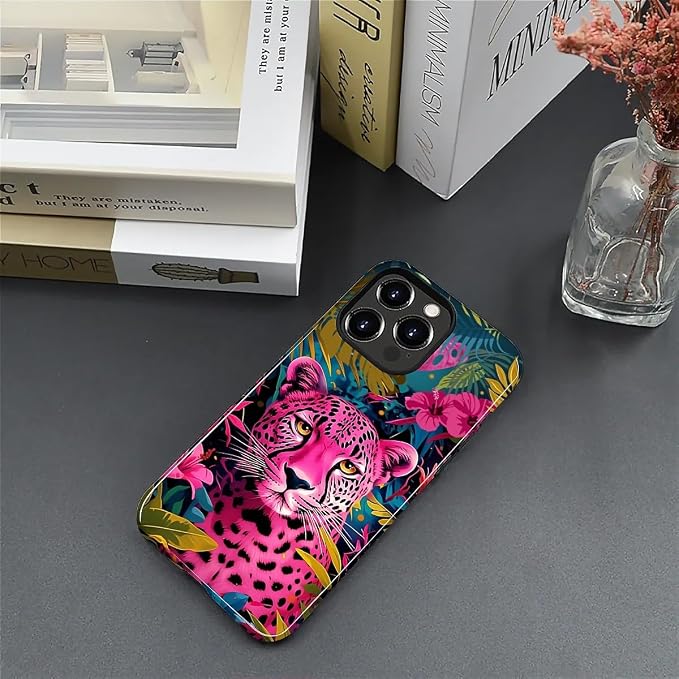 ZHEGAILIAN Case for iPhone 13 Pro Max, Panther Leopard Flower Durable - Image 4