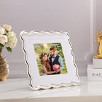 Silver 6x6'' Wave Design Picture Frame - Image 2