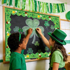 69 Feet St Patricks Day Bulletin Board Borders Lucky Shamrock Clover Rainbow - Image 7