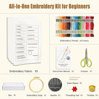 Embroidery Kit for Beginners, 87 Stitches Easy to Advanced, Step by Step Video - Image 2
