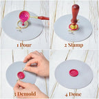 5PCS Metal Wax Seal Molds for 1 Inch Stamp, Rings Set - Image 5