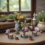 3 Pcs Miniature Garden Furniture Miniature Table and Chairs Set Fairy Garden - Image 6