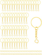 50Sets 1 inch Keychain Rings Golden Split Round Key Ring by ZoloAJay
