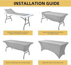 112 2-Pack 6ft Spandex Table Covers - Image 5