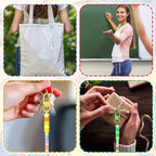 Suncalla 984 Pcs 24 Set Back to School Keychain Making Kit DIY Bead Craft | - Image 6