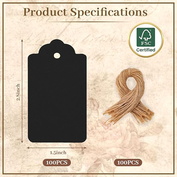 SallyFashion 100pcs Gift Tags - Image 6