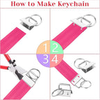 Key Fob Hardware Set, Shynek 50PCS Lanyard Key Fob Hardware 1 Inch - Image 3