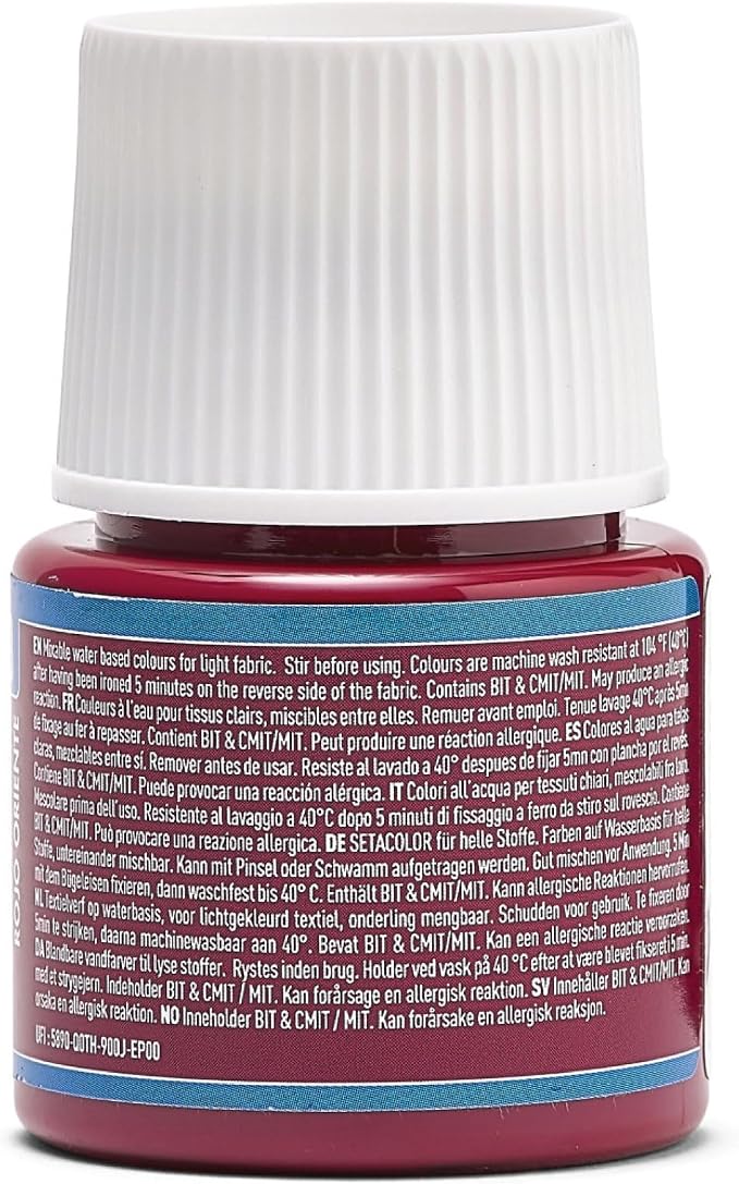 Pebeo Setacolor Light Fabrics Paint 45-Milliliter Bottle, Oriental Red - Image 3