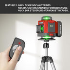 WEIDDW Laser Level 360° Green Cross Line Self Leveling Laser Measuring Tool - Image 5