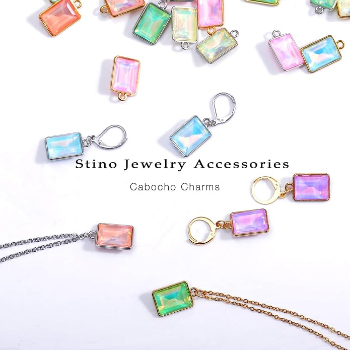 stino 40/48Pcs Paired Crystal Pendants Charms - Image 3