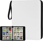 GERMUN 3 Ring 9 Pocket Zipper Card Binder, 720 Double Sided Standard PU Trading by GERMUN