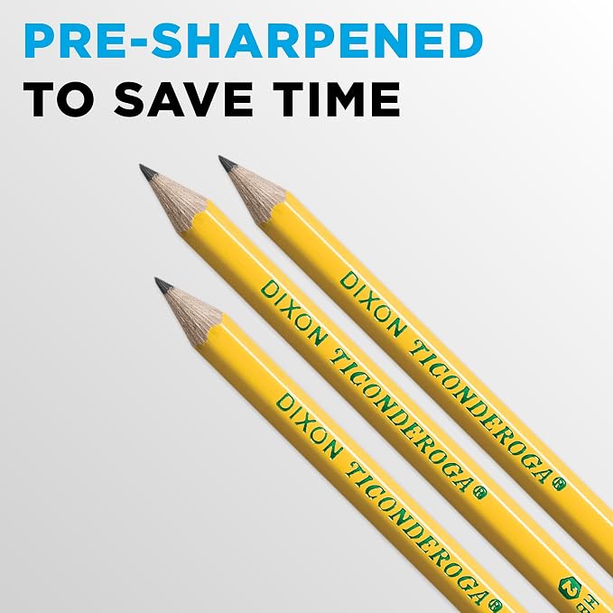 Ticonderoga Wood-Cased Pencils, Pre-Sharpened, 2 HB Soft - Image 3