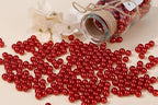 DUQGUHO Red Pearl Beads for Crafts 6mm Plastic Pearl Beads - Image 3