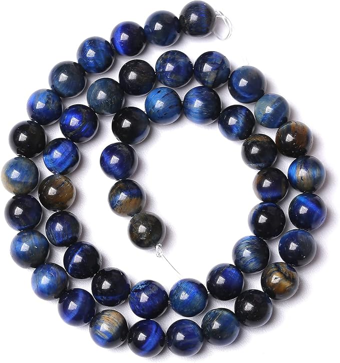 Lapis Lazuli Blue Tiger Eye Beads Natural Stone Round Loose Beads Energy - Image 4