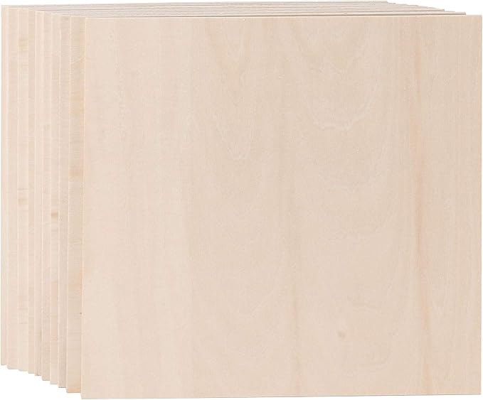 10 PCS 10 x 10 x 1/8 Inch Basswood Sheets, Thin Wood Sheets, Square Unfinished - Image 4