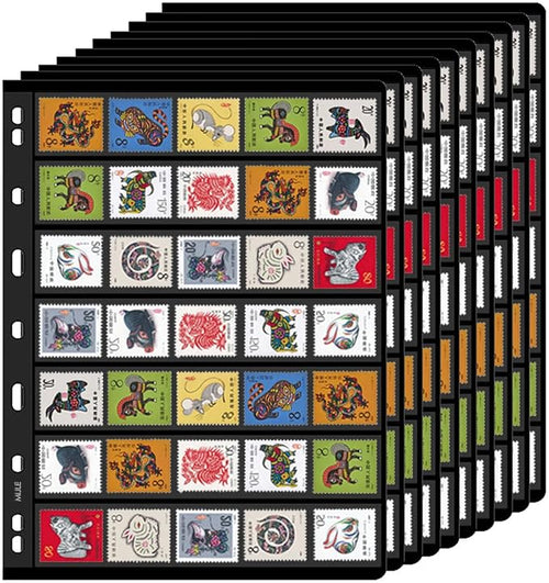 10 Sheets Stamp Pages Collector Stamp Album Page Stamp Pages by Unknown