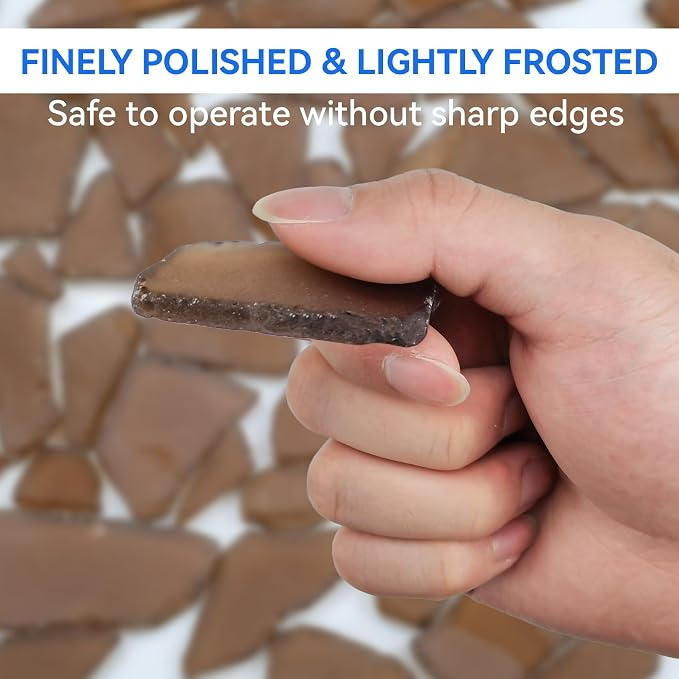 Keedolla 40oz Frosted Sea Glass Pieces Decor, 0.79"- 2" Beach Sea Glass Crafts - Image 4
