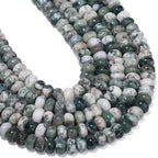Songxi 5x8mm Natural Tree Agate Rondelle Beads, Gemstone - Image 7