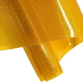 ONEART | Mango Yellow Transparent Glitter Vinyl Roll, 0.7 mm Solid Clear PVC by ONEART