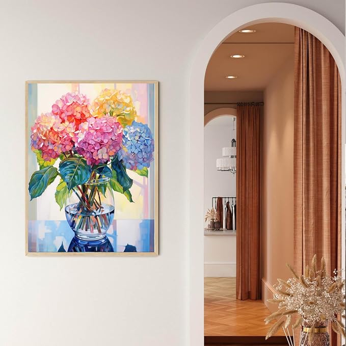 EIBEILI Diamond Painting Kits for Adults, Hydrangea in Glass 5D Diamond Art - Image 7